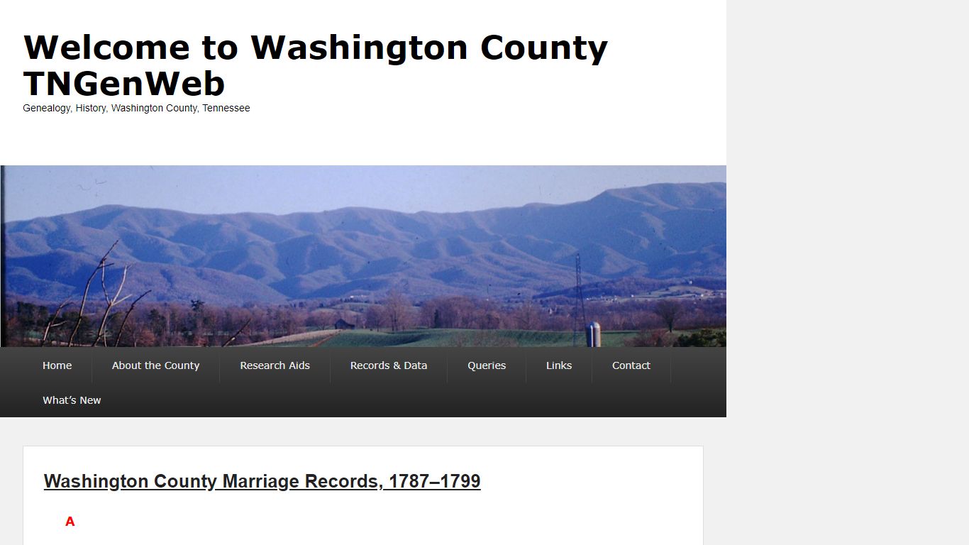 Washington County Marriage Records, 1787–1799 - TNGenWeb